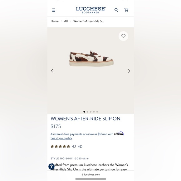 Lucchese After-Ride Slip On - Picture 5 of 6